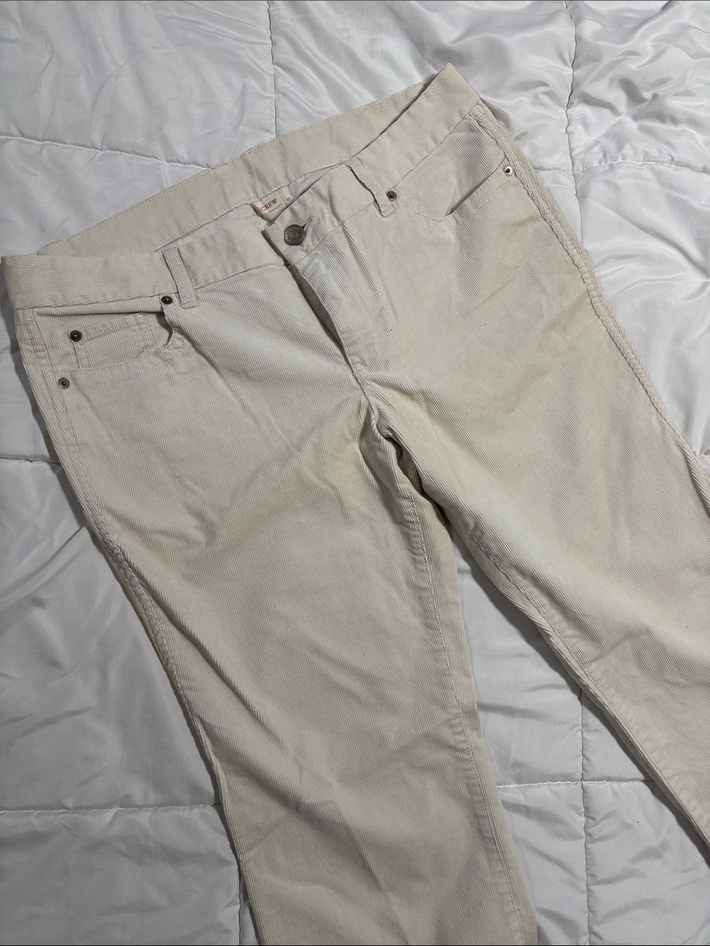 J. Crew Women’s Cream Corduroy Slacks Pants